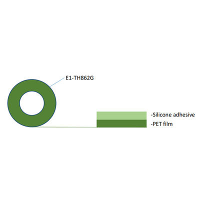 Polyester Silicone ESD Masking Tape Anti Aging 2.4mil Green Color
