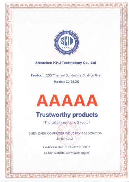 Chine Shenzhen KHJ Technology Co., Ltd Certifications